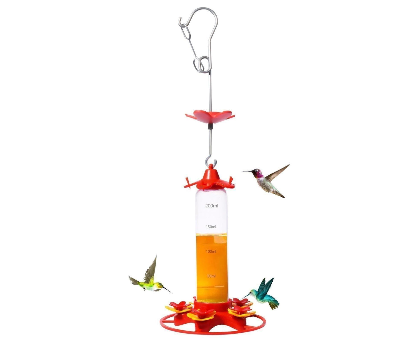 Hanging Feeder Hook Leakproof Hummingbird Feeder - Red V1263-JX-940