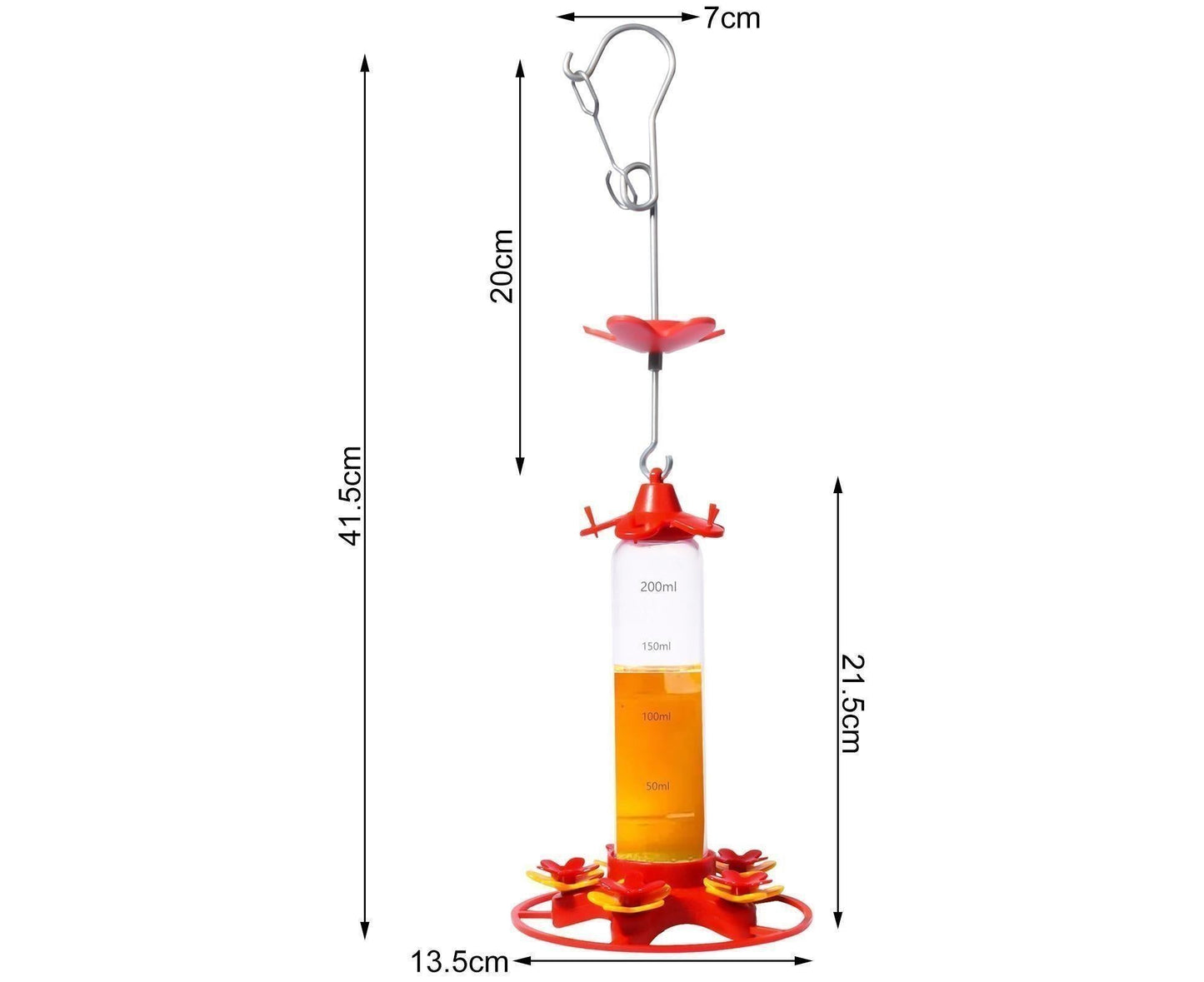 Hanging Feeder Hook Leakproof Hummingbird Feeder - Red V1263-JX-940