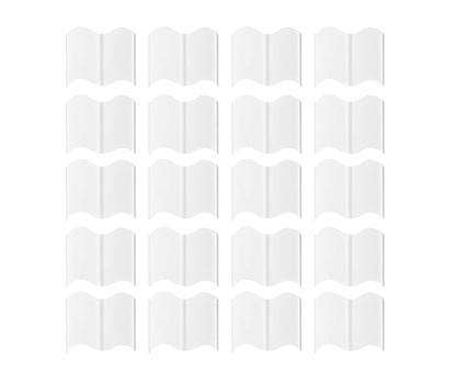 20Pcs Border Fence Walkway Landscape Edging - White V1263-JX-943