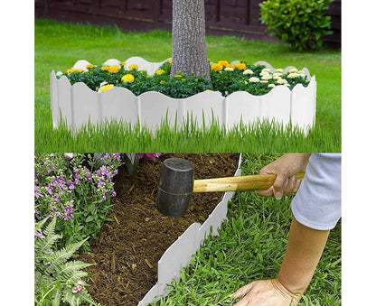 20Pcs Border Fence Walkway Landscape Edging - White V1263-JX-943