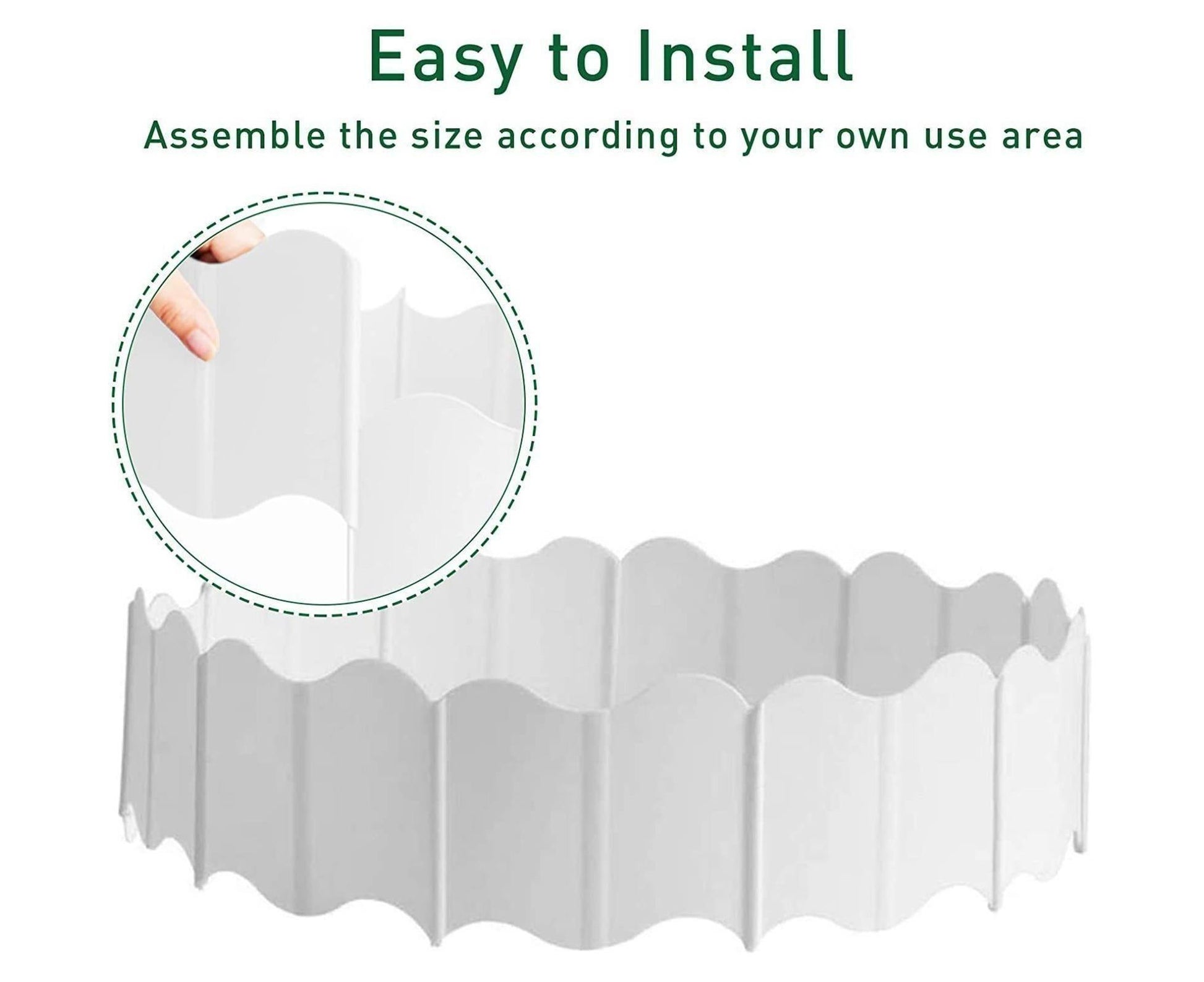 20Pcs Border Fence Walkway Landscape Edging - White V1263-JX-943