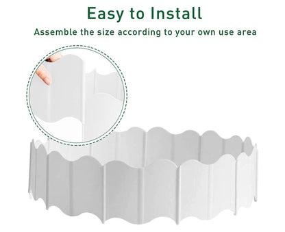 20Pcs Border Fence Walkway Landscape Edging - White V1263-JX-943