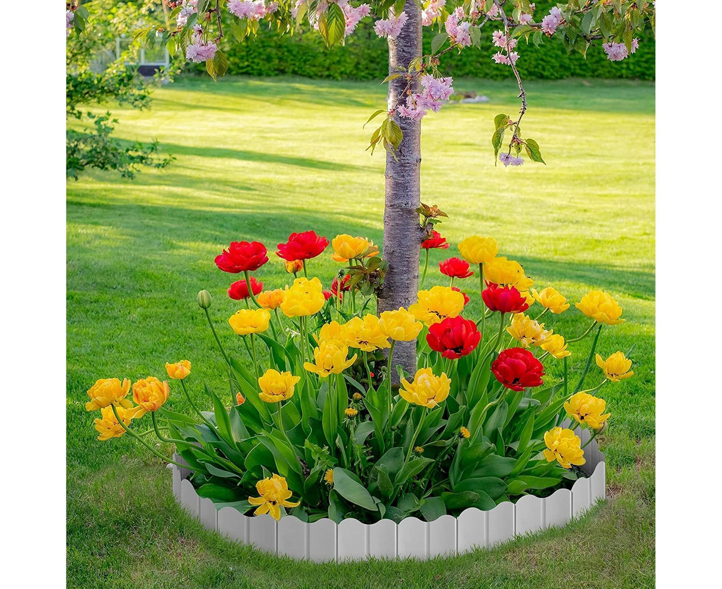 20Pcs Border Fence Walkway Landscape Edging - White V1263-JX-943