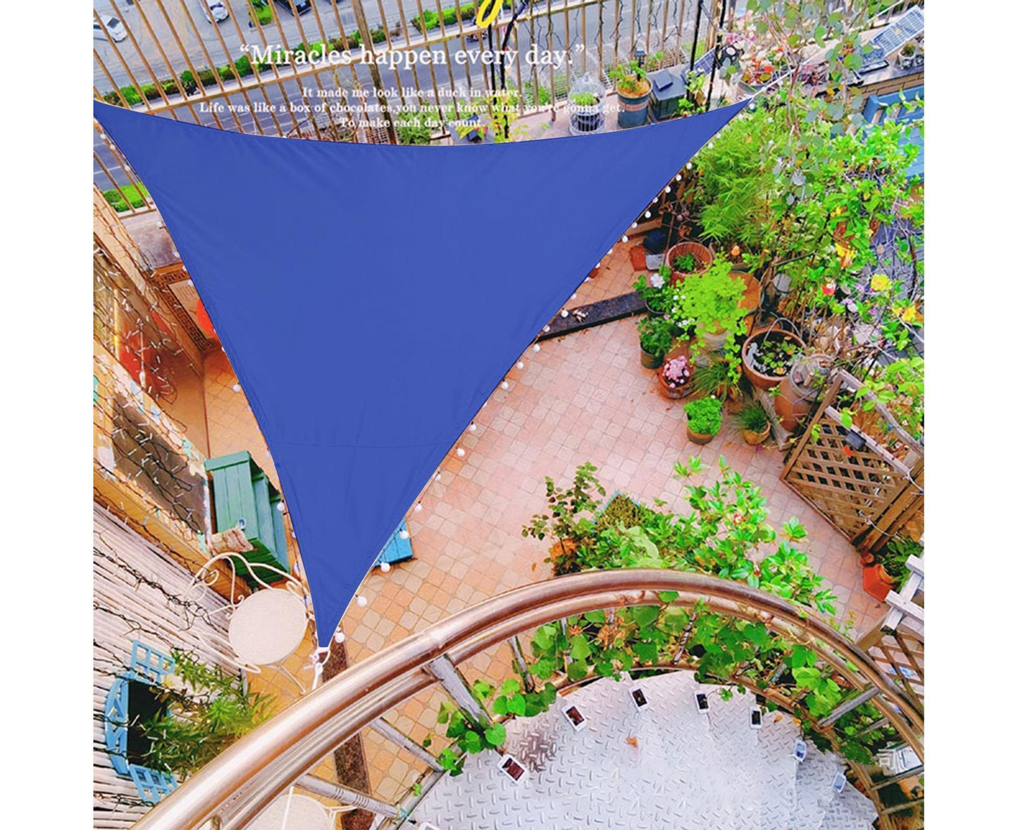 Shade Sail Waterproof Heavy Duty Triangle - Royal Blue V1263-JX-945
