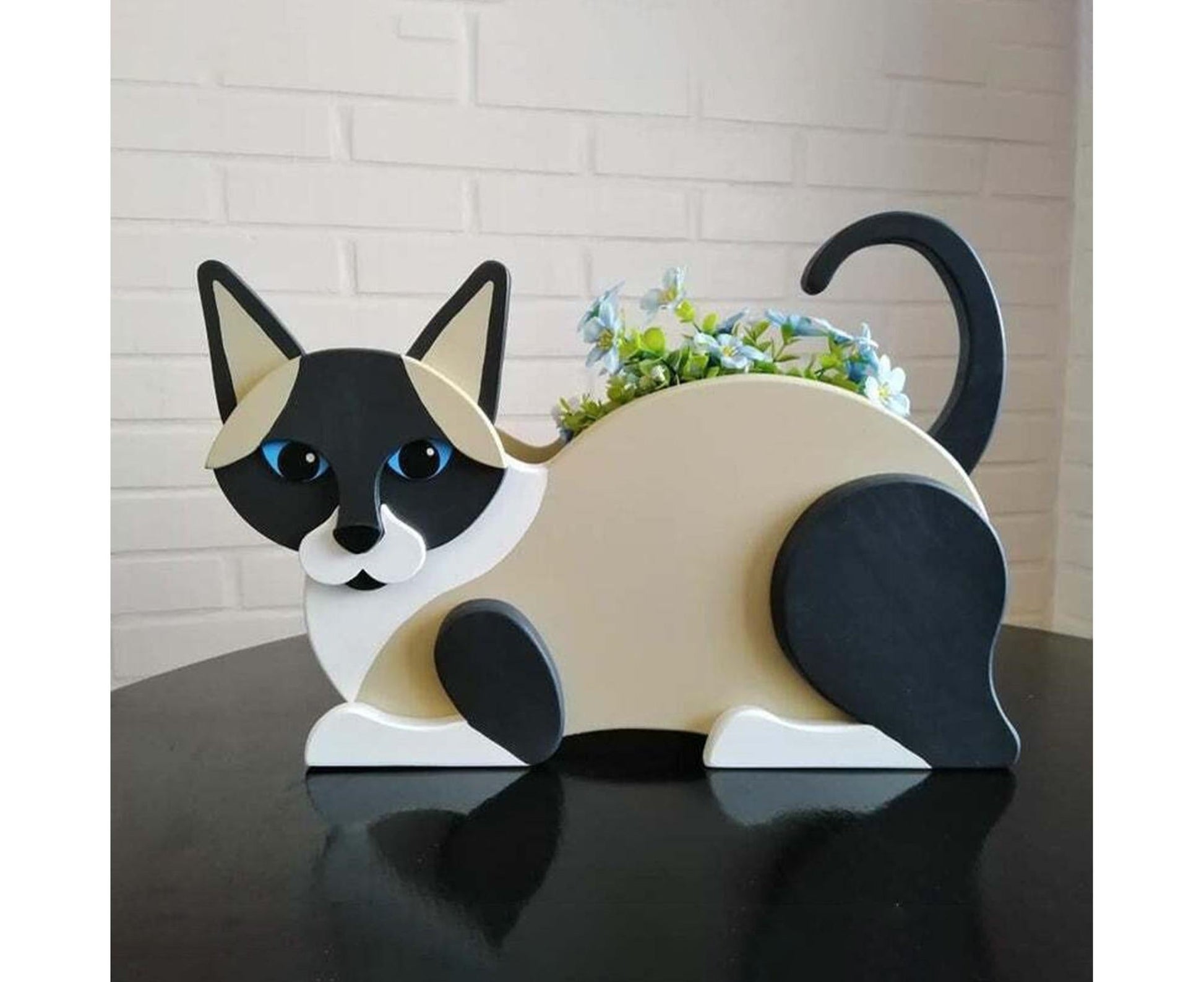 Flower Pot Cat Shape PVC Plant Pot - B V1263-JX-946