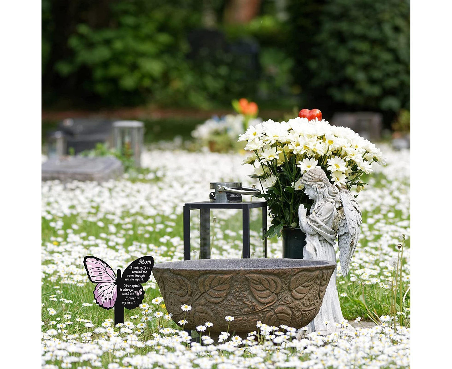 Cemetery Insert Beech Butterfly Stake - Pink V1263-JX-949