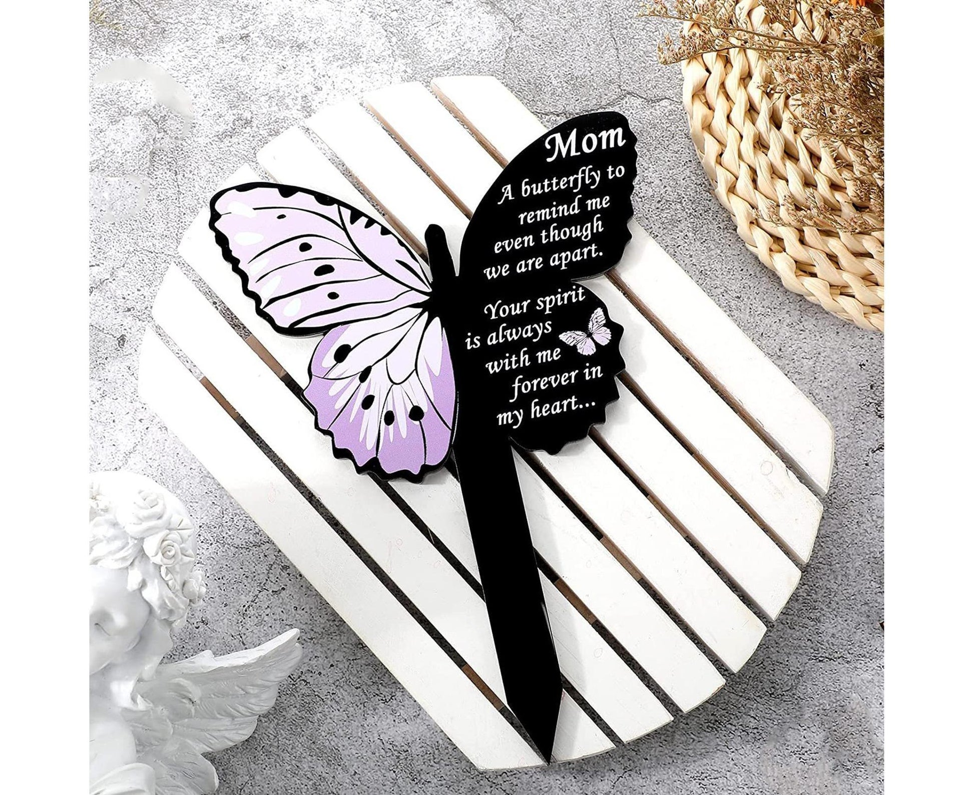 Cemetery Insert Beech Butterfly Stake - Pink V1263-JX-949