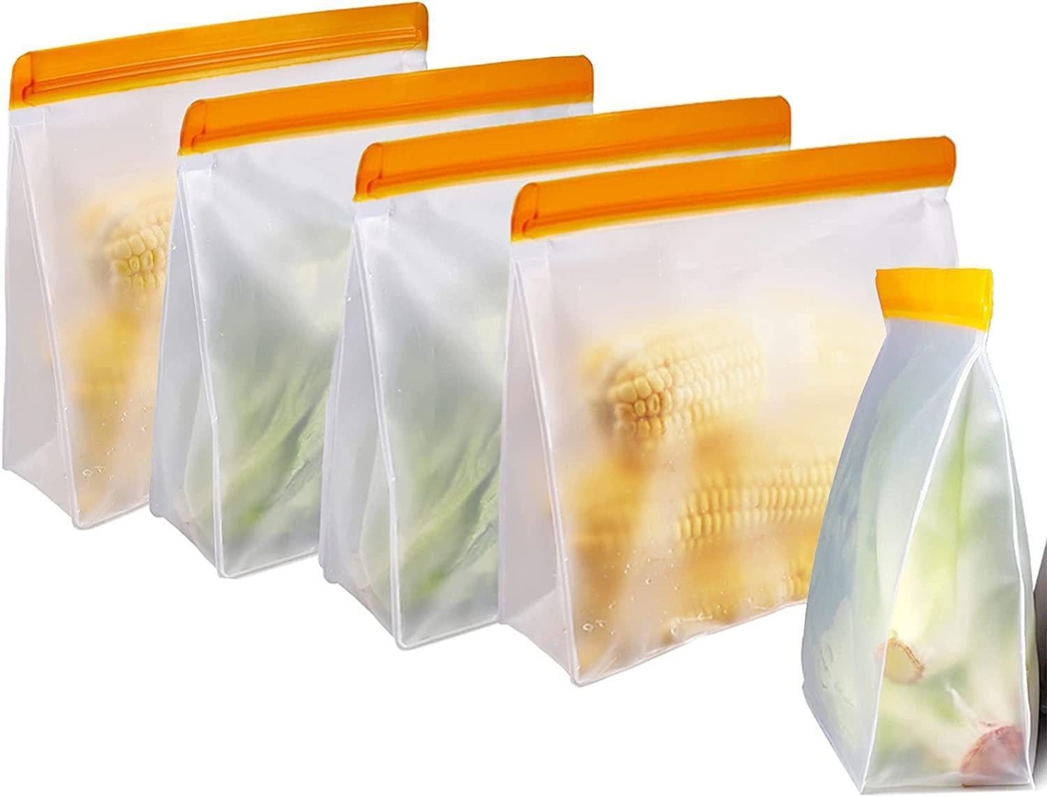 Reusable Storage Bags - Leakproof - 5 Pack Gallon Bags V1263-JX-952