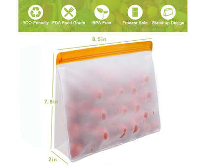 Reusable Storage Bags - Leakproof - 5 Pack Gallon Bags V1263-JX-952