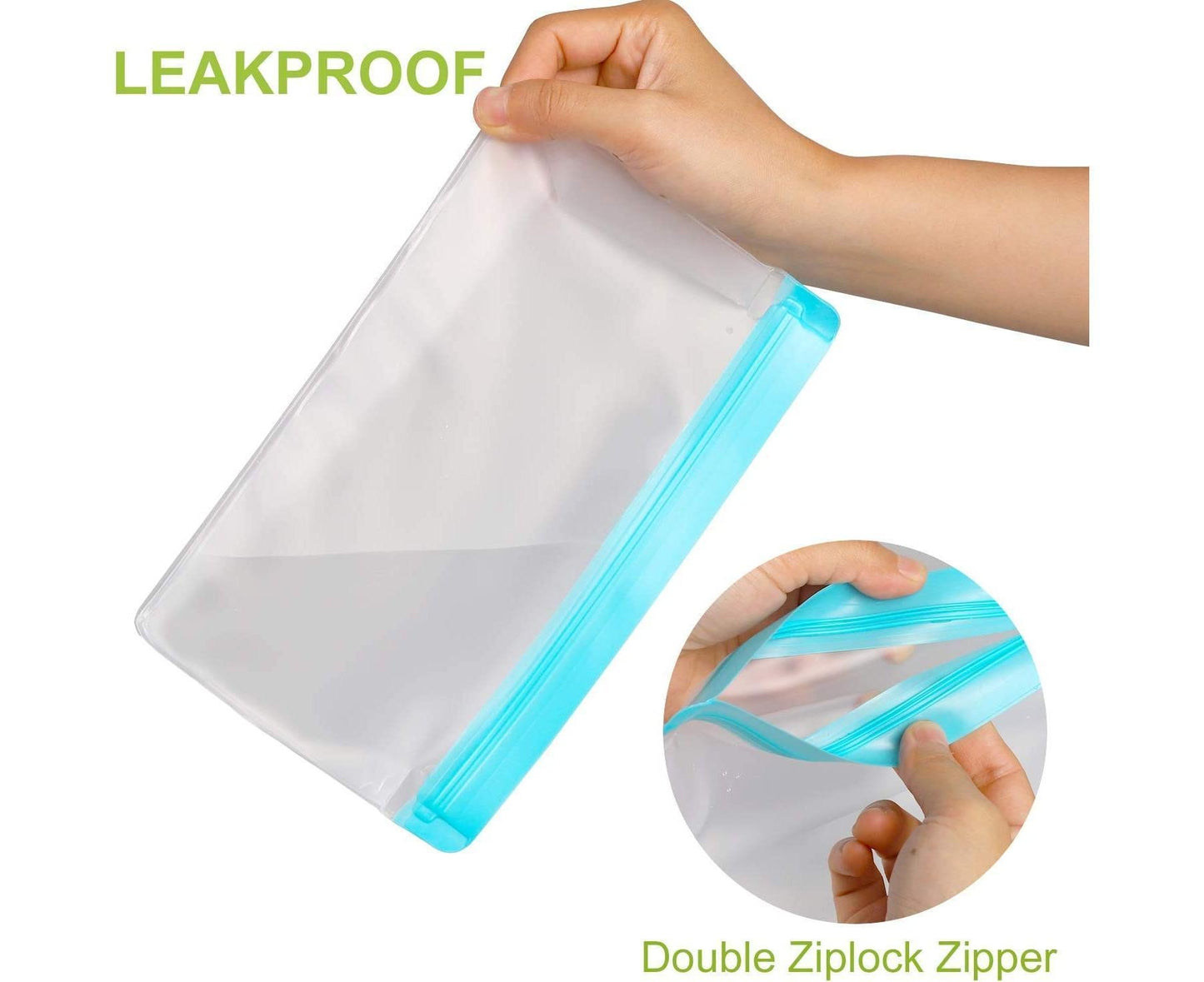 Reusable Storage Bags - Leakproof - 5 Pack Gallon Bags V1263-JX-952