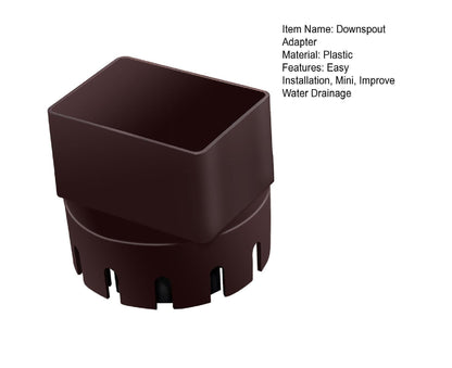 Downspout Adapter Rain Gutter Extender - Brown M V1263-JX-953