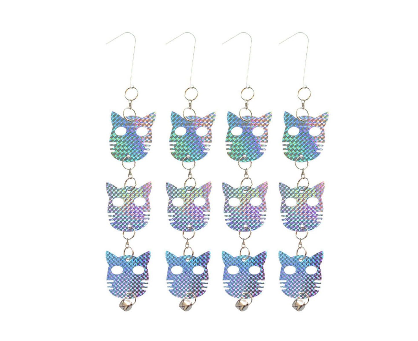 4Pcs Owl Bird Repellent Reflective Discs - 4pcs V1263-JX-954