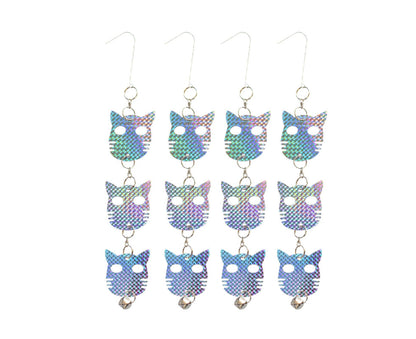 4Pcs Owl Bird Repellent Reflective Discs - 4pcs V1263-JX-954