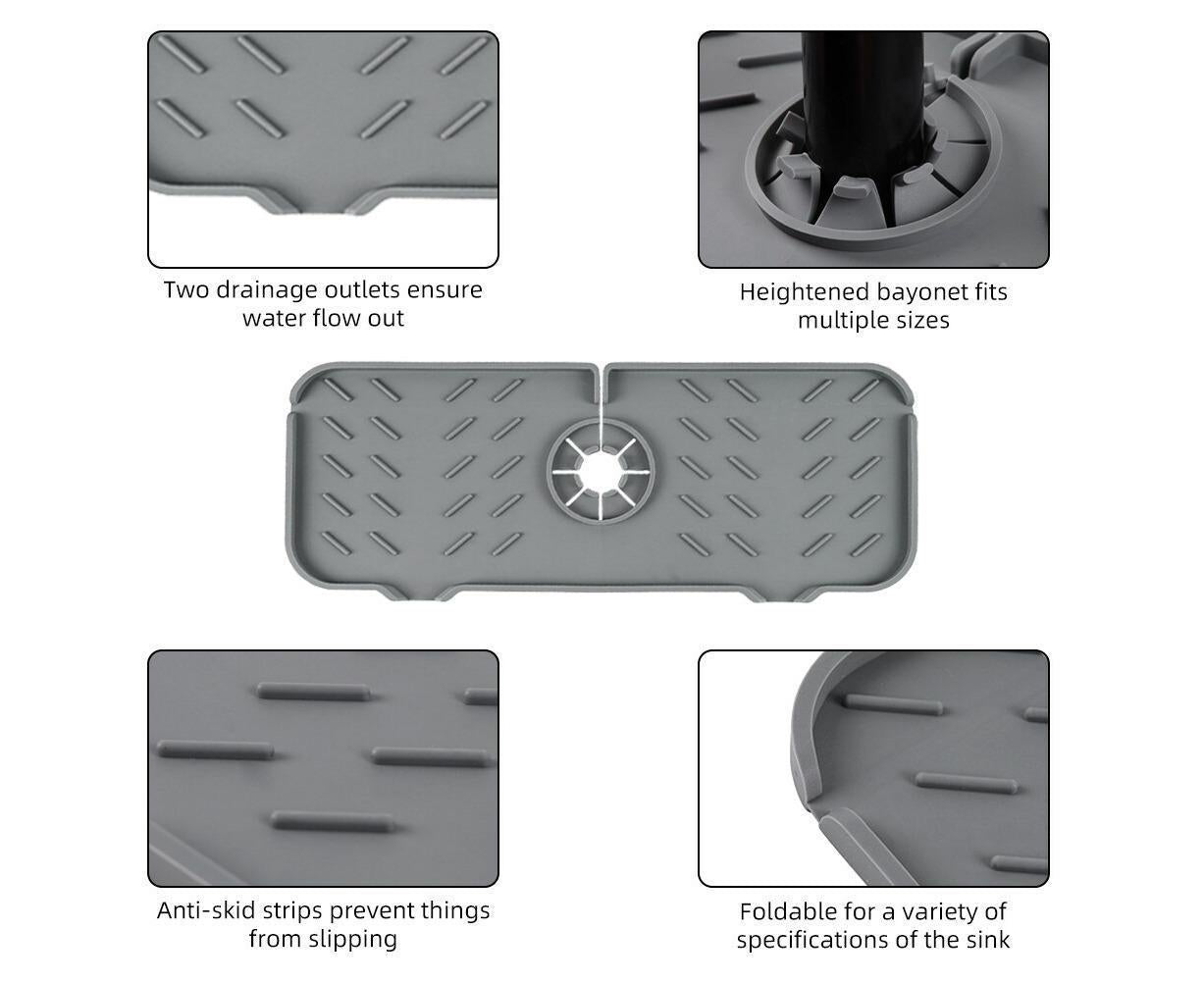 Tap Silicone Water Filter Mat - Splash Protector - Rubber V1263-JX-955