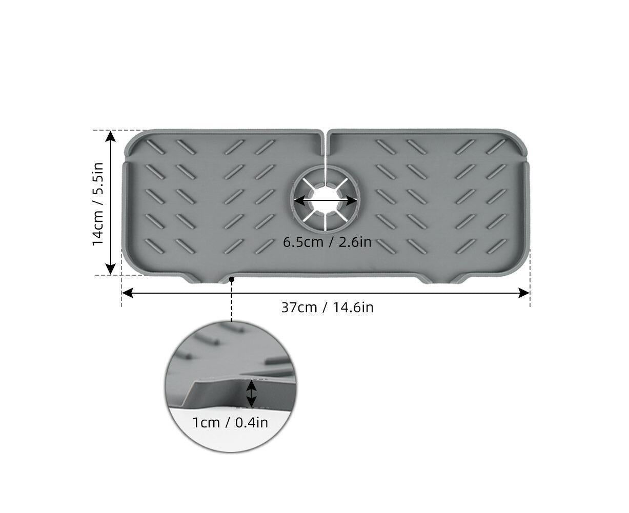 Tap Silicone Water Filter Mat - Splash Protector - Rubber V1263-JX-955