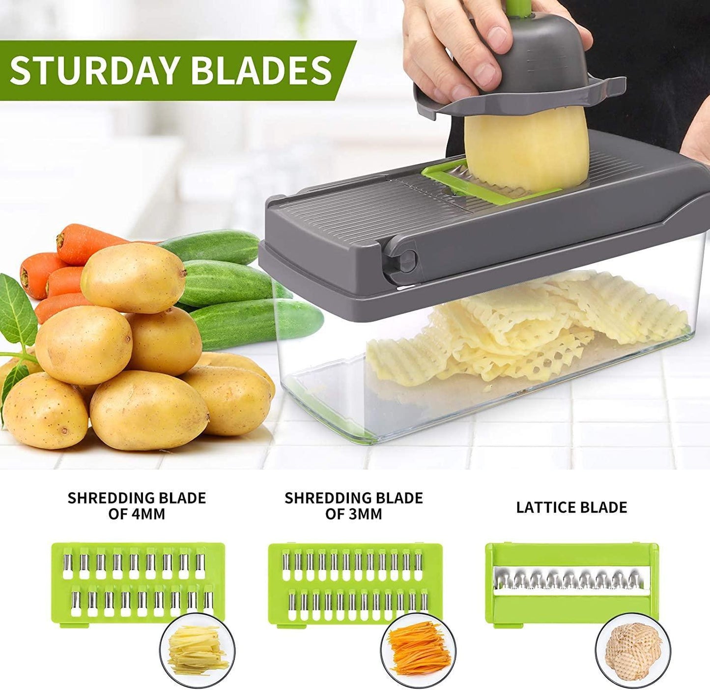 Vegetable Chopper - Mandoline Slicer - Food Cutter V1263-JX-961