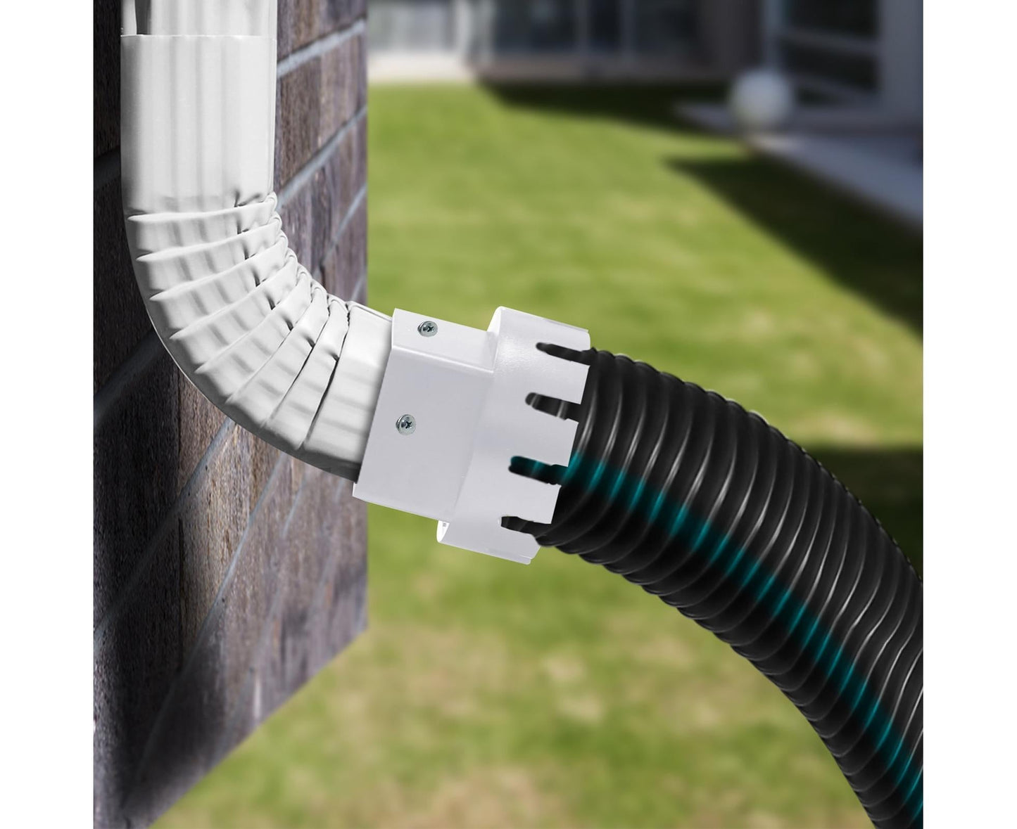 Downspout Adapter Rain Gutter Extender - White M V1263-JX-968