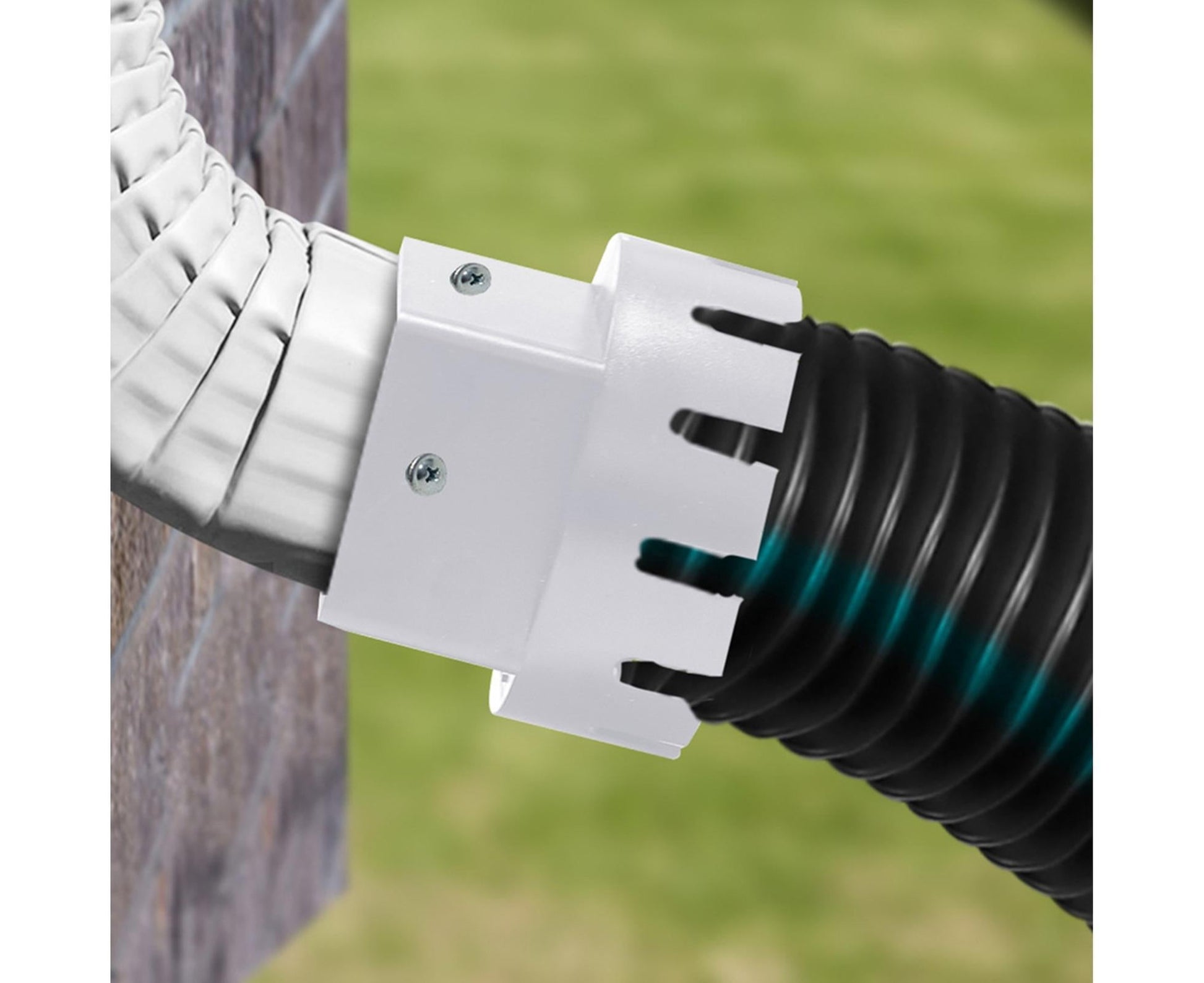Downspout Adapter Rain Gutter Extender - White M V1263-JX-968
