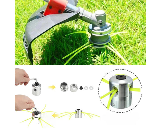 1 Set Grass Trimmer Head Cylindrical - Silver V1263-JX-970