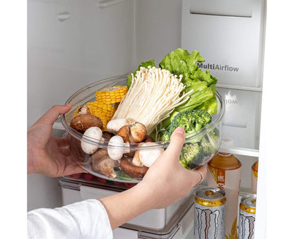 White Round Plastic Tray - Divided Serving - Food Storage V1263-JX-971