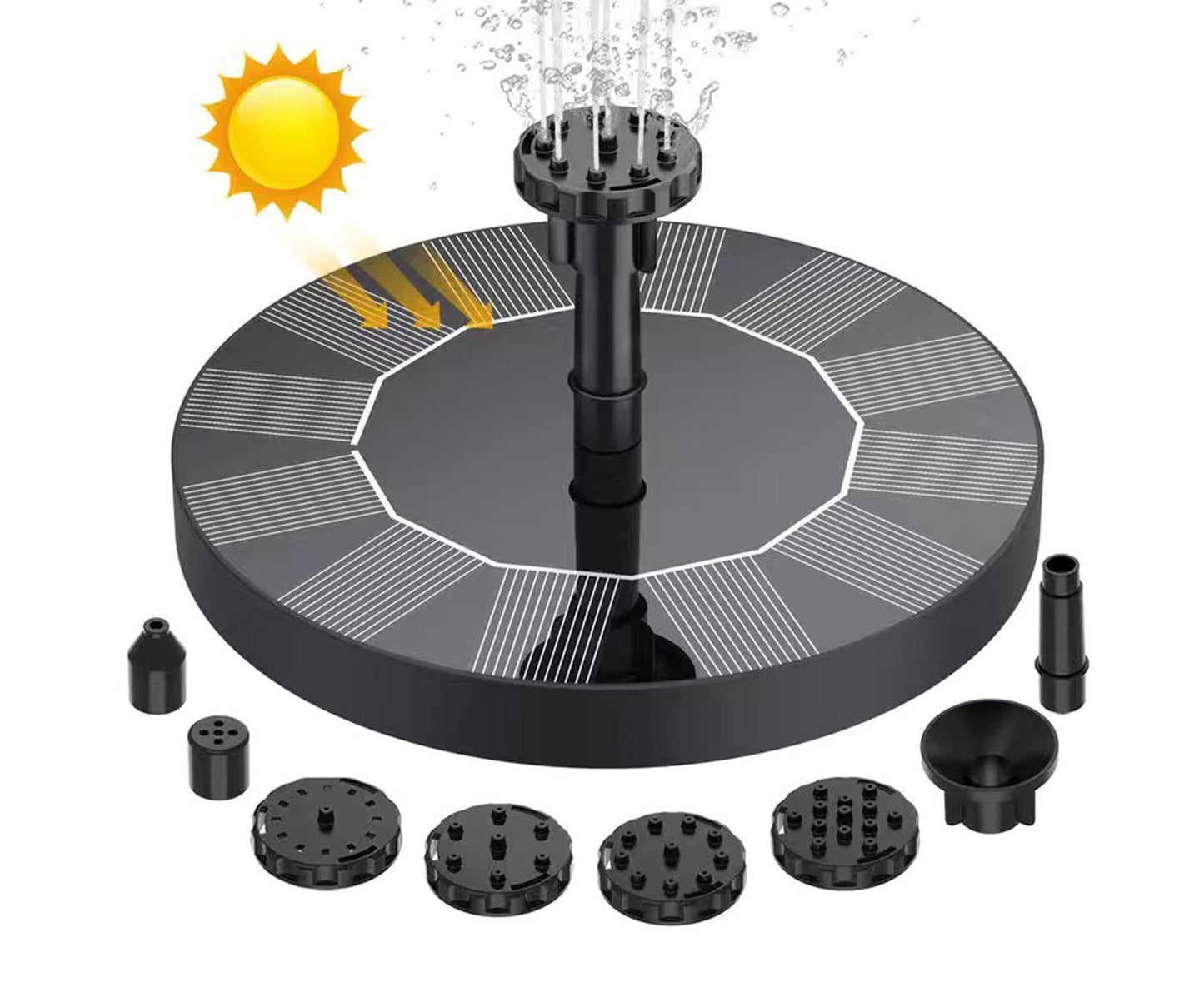 Water Fountain Solar Pump - Black V1263-JX-973