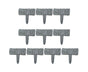 10pcs Garden Edging Border Faux Stone - Grey V1263-JX-975