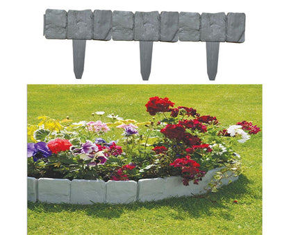 10pcs Garden Edging Border Faux Stone - Grey V1263-JX-975