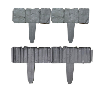 10pcs Garden Edging Border Faux Stone - Grey V1263-JX-975