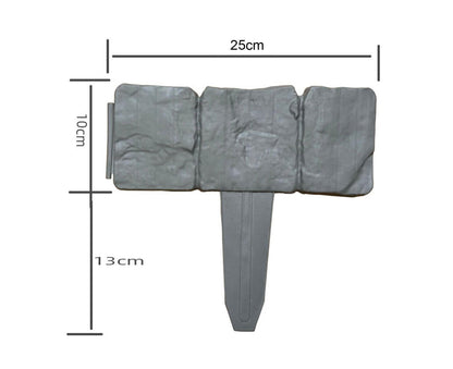 10pcs Garden Edging Border Faux Stone - Grey V1263-JX-975