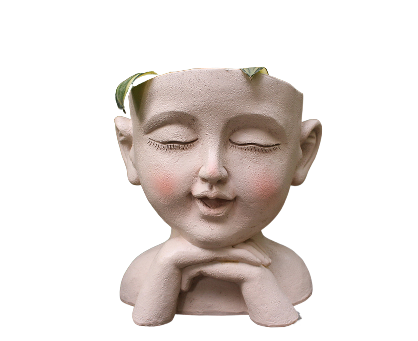 Face Flower Pot with Drainage Resin Succulent Cactus Plant Face Planter Garden Supplies-Multicolor V1263-JX-979