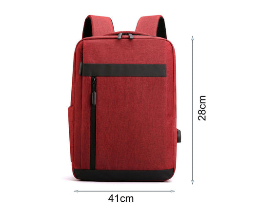Unisex Backpack Adjustable Shoulder Straps Multilayer Multifunction USB Charging Port Casual Rucksack for V1263-JX-982