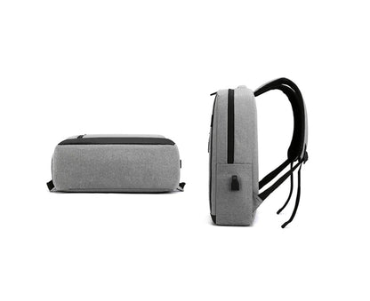 Unisex Backpack Adjustable Shoulder Straps Multilayer Multifunction USB Charging Port Casual Rucksack for V1263-JX-982