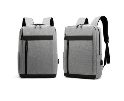 Unisex Backpack Adjustable Shoulder Straps Multilayer Multifunction USB Charging Port Casual Rucksack for V1263-JX-982