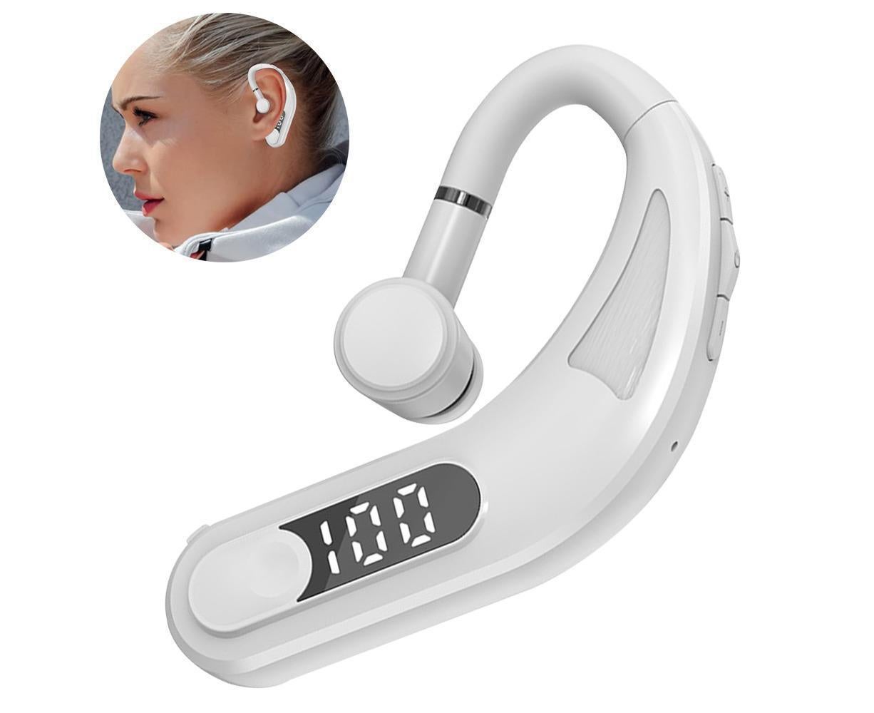Bluetooth Headset - Single Ear - Noise Canceling Hands-Free Bluetooth 5.2 Waterproof Headphones V1263-JX-985