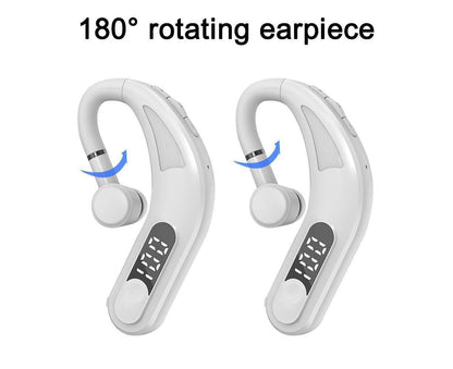 Bluetooth Headset - Single Ear - Noise Canceling Hands-Free Bluetooth 5.2 Waterproof Headphones V1263-JX-985