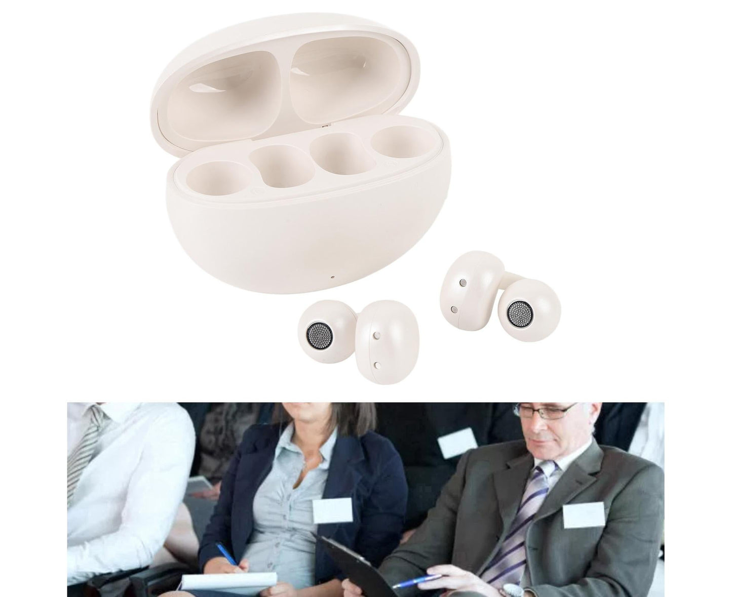 Language Translator Earbuds 144 Languages Bluetooth 5.49 Noise Cancellation Wireless Long Battery Life V1263-JX-99