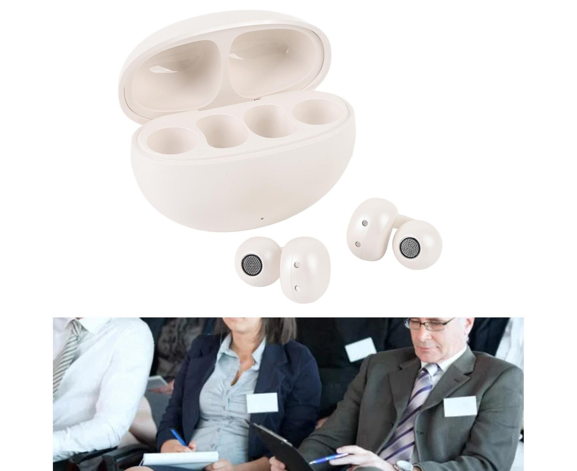 Language Translator Earbuds 144 Languages Bluetooth 5.49 Noise Cancellation Wireless Long Battery Life V1263-JX-99
