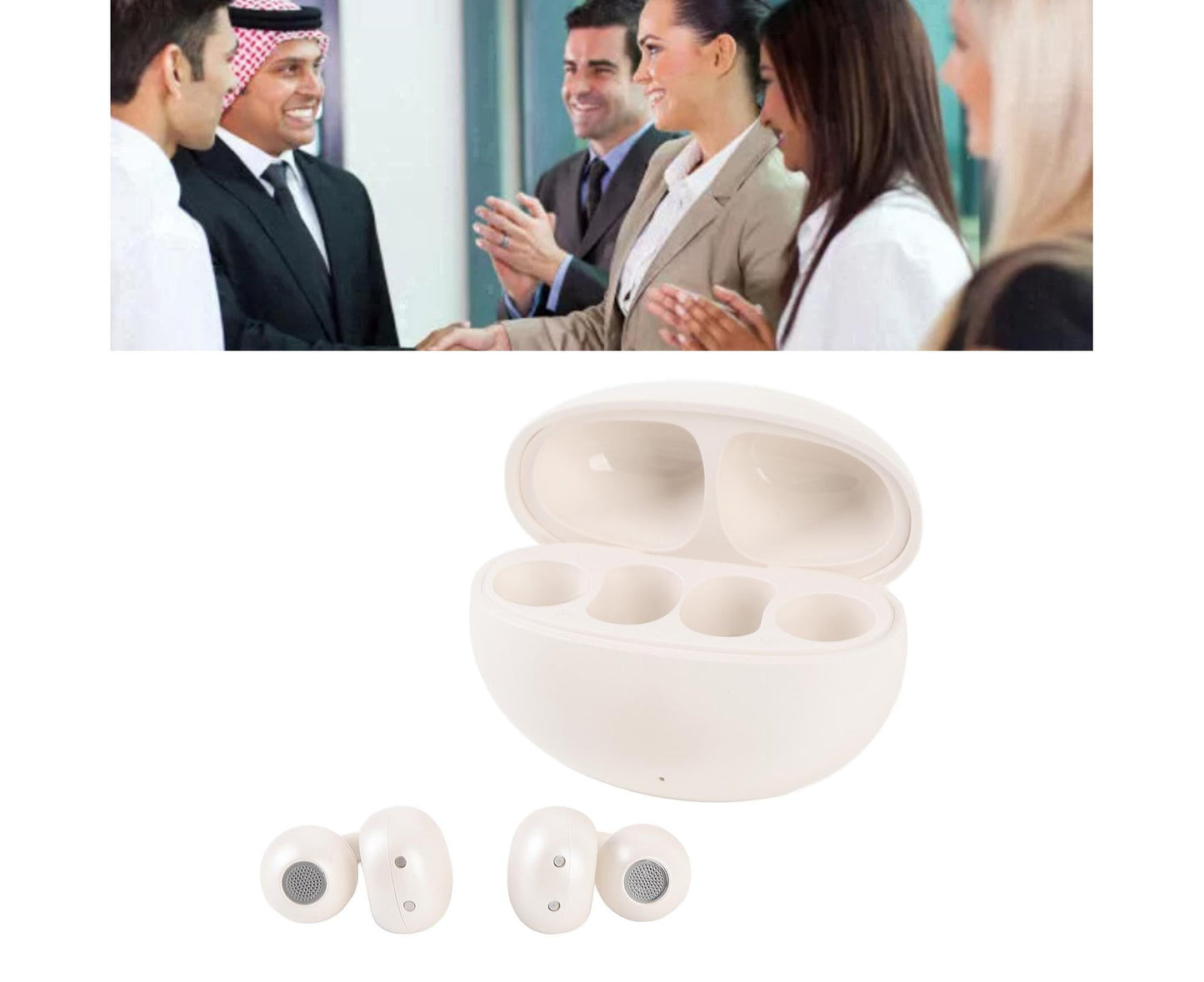 Language Translator Earbuds 144 Languages Bluetooth 5.49 Noise Cancellation Wireless Long Battery Life V1263-JX-99