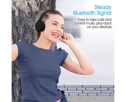 Bluetooth Over Ear Headphones - Soft Earmuffs - Built-in Mic Bluetooth 5.0 V1263-JX-990