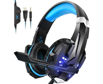Gaming Headset - Noise Cancelling - Over Ear Headphones with Mic and LED Light V1263-JX-995