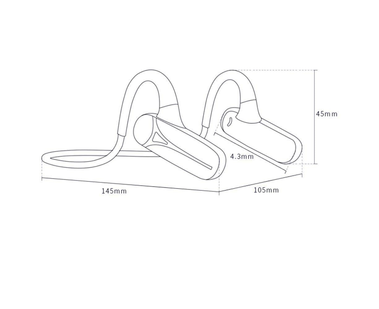 Bone Conduction Headphones - Open Ear - Waterproof Bluetooth 5.0 Headset with Mic V1263-JX-997