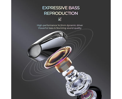 Wired Earbuds with Microphone High-resolution Audio Headphones V1263-JX-998