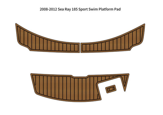 2008-2012 Sea Ray 185 Sport Swim Platform Pad Boat EVA Foam Teak Deck Floor Mat SeaDek MarineMat Gatorstep V1264-20260416-V004