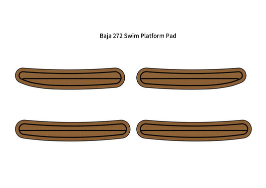 Baja 272 Swim Platform Step Pad Boat EVA Foam Faux Teak Deck Floor Mat Flooring SeaDek MarineMat Gatorstep V1264-20260416-V009