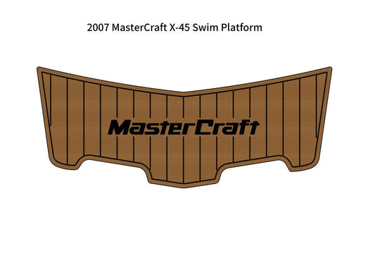 2007 MasterCraft X-45 Swim Platform Pad Boat EVA Foam Faux Teak Deck Floor Mat SeaDek MarineMat Gatorstep V1264-20260420-V015