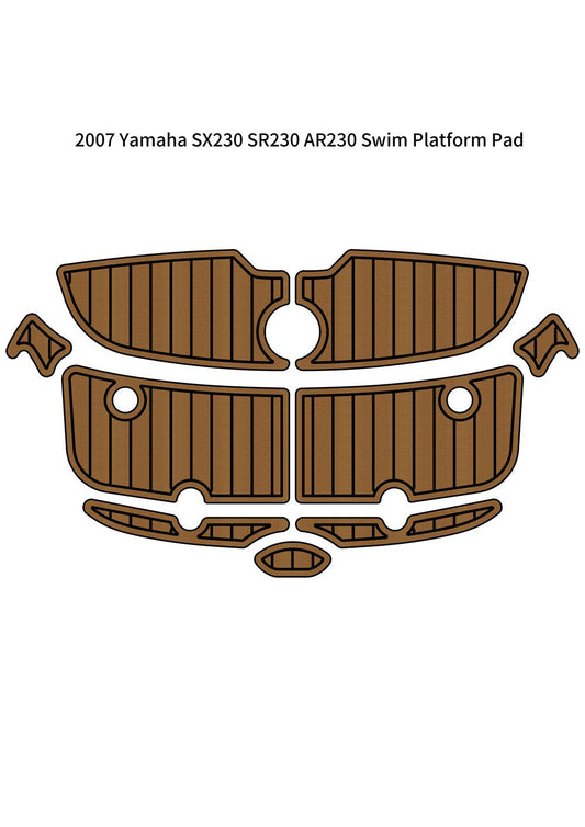 2007 Yamaha SX230 SR230 AR230 Swim Platform Pad Boat EVA Foam Teak Floor Mat SeaDek MarineMat Gatorstep Style V1264-20260420-V019