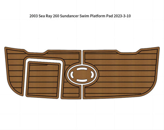 2003 Sea Ray 260 Sundancer Swim Platform Pad Boat EVA Foam Teak Deck Floor Mat SeaDek MarineMat Gatorstep V1264-20260420-V027