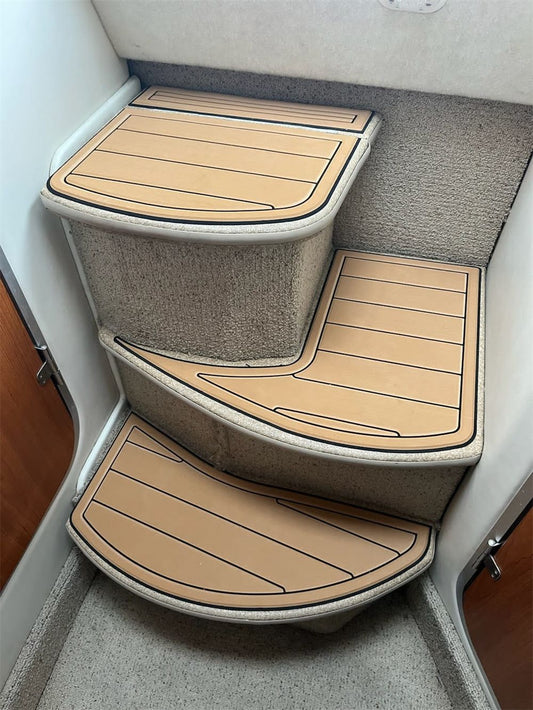 2000-2006 Bayliner 2855 Upper Deck Pads Boat EVA Foam Faux Teak Deck Floor Mat SeaDek MarineMat Gatorstep V1264-20260421-V034