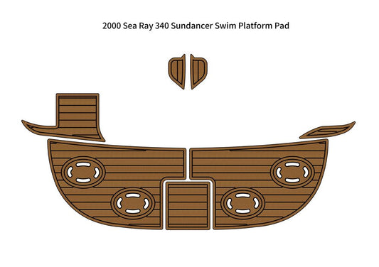 2000 Sea Ray 340 Sundancer Swim Platform Pad Boat EVA Foam Teak Deck Floor Mat SeaDek MarineMat Gatorstep V1264-20260421-V038