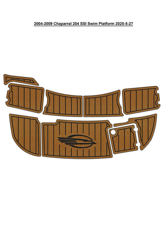 2004-2009 Chaparral 204 SSI Swim Platform Boat EVA Foam Teak Deck Floor Pad Mat SeaDek MarineMat Gatorstep V1264-20260421-V040